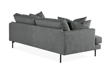 Menard 3-seters Dyp Manchestersofa - Grå - Møbler - Sofaer - 3 seter sofa