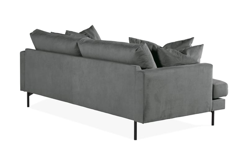 Menard 3-seters Dyp Manchestersofa - Grå - Møbler - Sofaer - 3 seter sofa