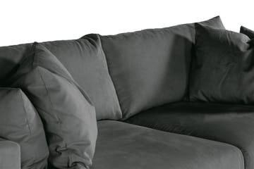 Menard 3-seters Dyp Manchestersofa - Grå - Møbler - Sofaer - 3 seter sofa