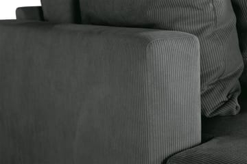 Menard 3-seters Dyp Manchestersofa - Grå - Møbler - Sofaer - 3 seter sofa