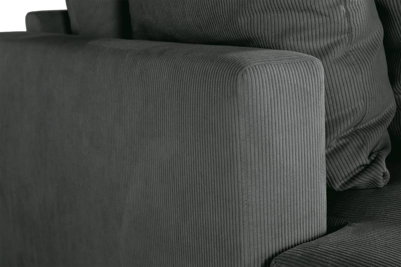 Menard 3-seters Dyp Manchestersofa - Grå - Møbler - Sofaer - 3 seter sofa