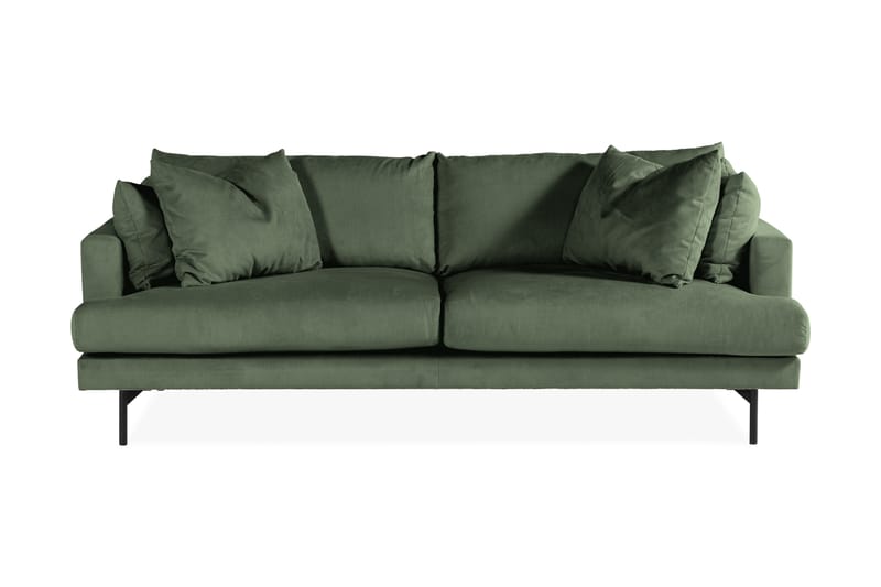 Menard 3-seters Dyp Manchestersofa - Grønn - Møbler - Sofaer - 3 seter sofa
