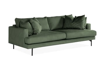 Menard 3-seters Dyp Manchestersofa - Grønn - Møbler - Sofaer - 3 seter sofa