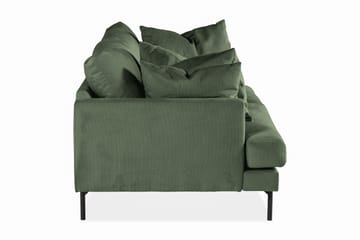Menard 3-seters Dyp Manchestersofa - Grønn - Møbler - Sofaer - 3 seter sofa