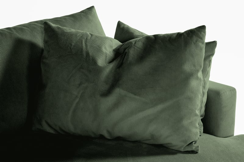 Menard 3-seters Dyp Manchestersofa - Grønn - Møbler - Sofaer - 3 seter sofa