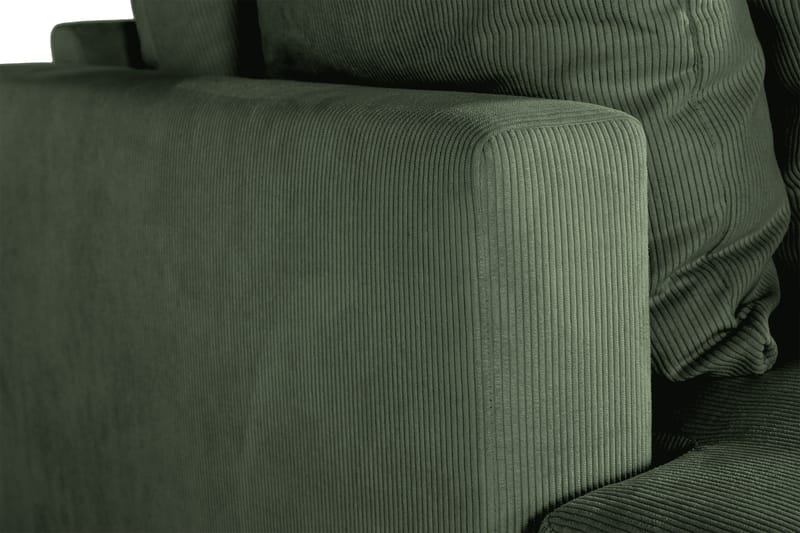 Menard 3-seters Dyp Manchestersofa - Grønn - Møbler - Sofaer - 3 seter sofa