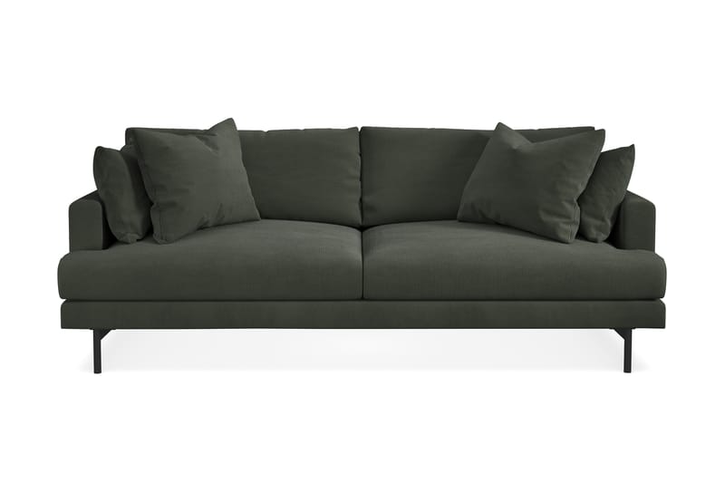 Menard 3-seters Dyp Manchestersofa - Mørk grønn - Møbler - Sofaer - 3 seter sofa
