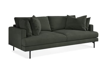 Menard 3-seters Dyp Manchestersofa - Mørk grønn - Møbler - Sofaer - 3 seter sofa
