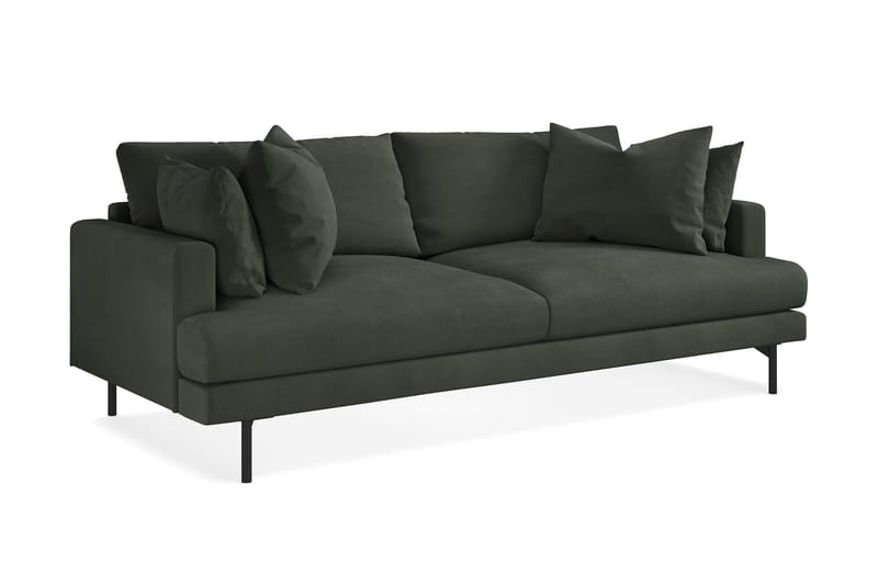 Menard 3-seters Dyp Manchestersofa - Mørk grønn - Møbler - Sofaer - 3 seter sofa