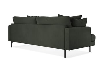 Menard 3-seters Dyp Manchestersofa - Mørk grønn - Møbler - Sofaer - 3 seter sofa