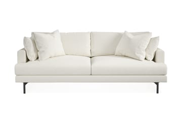 Menard 3-seters Dyp Sofa i Bouclé - Hvit - Møbler - Sofaer - 3 seter sofa
