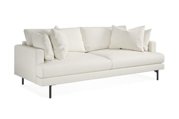 Menard 3-seters Dyp Sofa i Bouclé - Hvit - Møbler - Sofaer - 3 seter sofa
