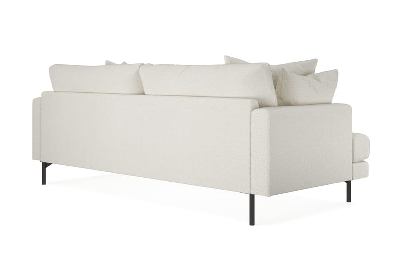 Menard 3-seters Dyp Sofa i Bouclé - Hvit - Møbler - Sofaer - 3 seter sofa