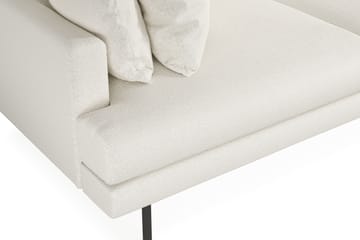 Menard 3-seters Dyp Sofa i Bouclé - Hvit - Møbler - Sofaer - 3 seter sofa
