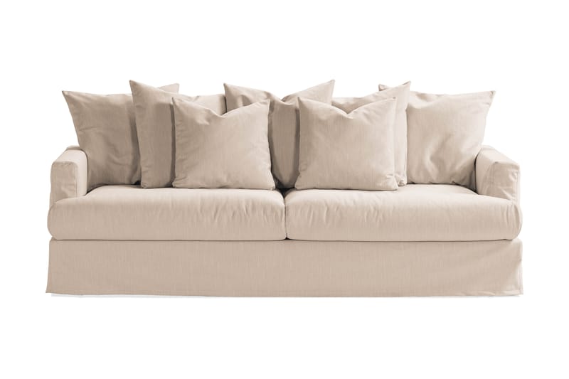 Menard 3-seters Dyp Stoffsofa - Beige - Møbler - Sofaer - 3 seter sofa