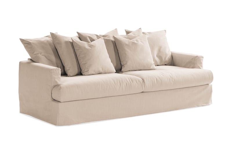 Menard 3-seters Dyp Stoffsofa - Beige - Møbler - Sofaer - 3 seter sofa