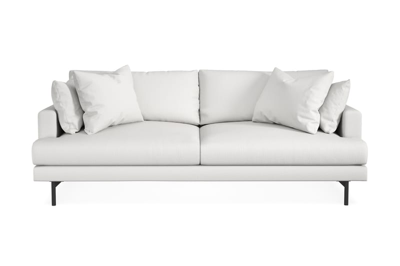 Menard 3-seters Dyp Stoffsofa - Hvit - Møbler - Sofaer - 3 seter sofa