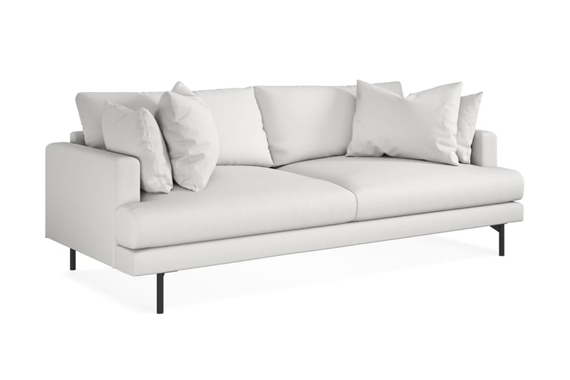 Menard 3-seters Dyp Stoffsofa - Hvit - Møbler - Sofaer - 3 seter sofa
