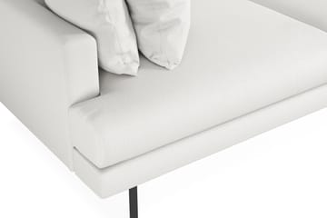 Menard 3-seters Dyp Stoffsofa - Hvit - Møbler - Sofaer - 3 seter sofa