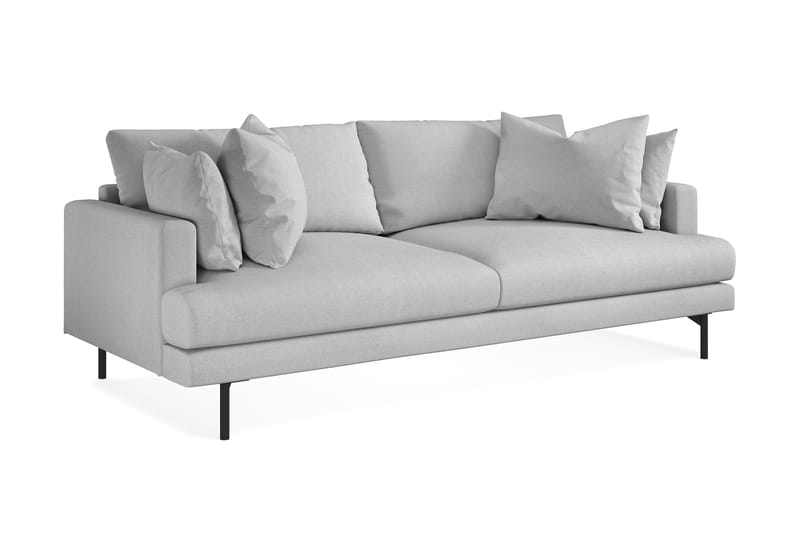 Menard 3-seters Dyp Stoffsofa - Lys grå - Møbler - Sofaer - 3 seter sofa