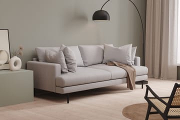 Menard 3-seters Dyp Stoffsofa - Lys grå - Møbler - Sofaer - 3 seter sofa