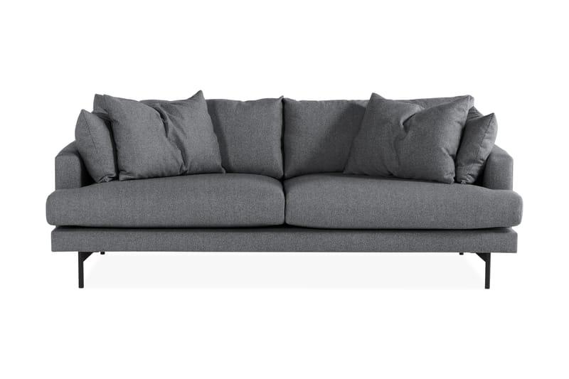 Menard 3-seters Dyp Stoffsofa - Mørk grå - Møbler - Sofaer - 3 seter sofa