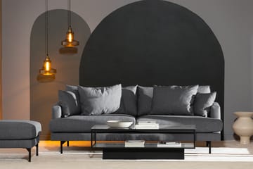 Menard 3-seters Dyp Stoffsofa - Mørk grå - Møbler - Sofaer - 3 seter sofa