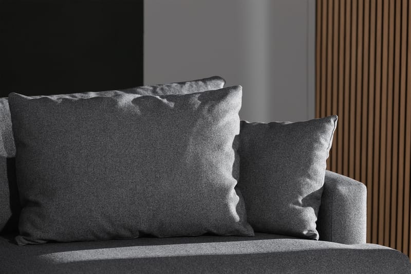 Menard 3-seters Dyp Stoffsofa - Mørk grå - Møbler - Sofaer - 3 seter sofa