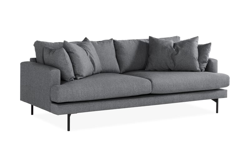 Menard 3-seters Dyp Stoffsofa - Mørk grå - Møbler - Sofaer - 3 seter sofa