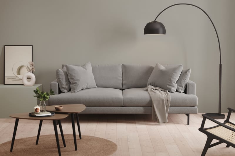 Menard 3-seters Dyp Stoffsofa - Mørk grå - Møbler - Sofaer - 3 seter sofa