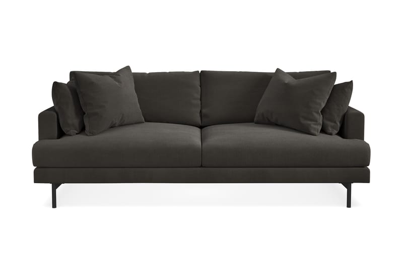 Menard 3-seters Manchestersofa - Mørk grå - Møbler - Sofaer - 3 seter sofa