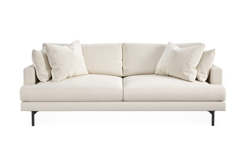 Menard 4-seters Dyp Fløyelssofa - Kremhvit - Møbler - Sofaer - 4 seter sofa
