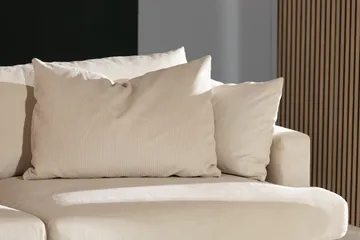 Menard 4-seters Dyp Manchestersofa - Beige - Møbler - Sofaer - 4 seter sofa