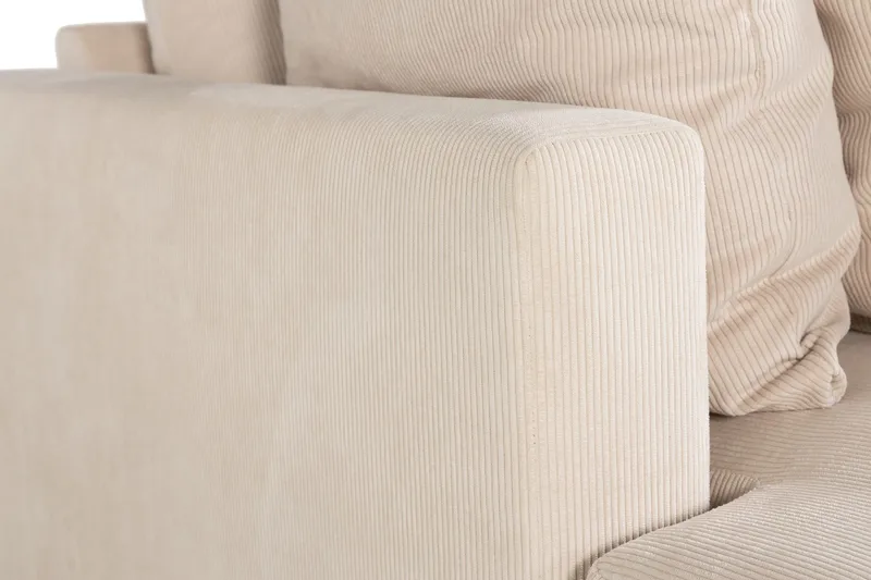 Menard 4-seters Dyp Manchestersofa - Beige - Møbler - Sofaer - 4 seter sofa