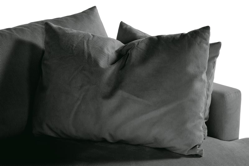 Menard 4-seters Dyp Manchestersofa - Grå - Møbler - Sofaer - 4 seter sofa