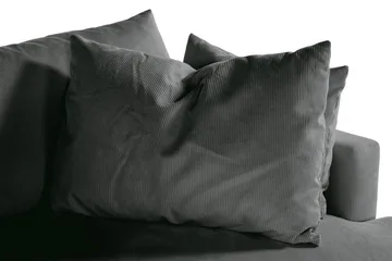 Menard 4-seters Dyp Manchestersofa - Grå - Møbler - Sofaer - 4 seter sofa