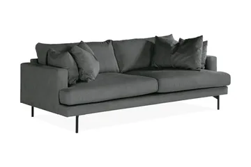 Menard 4-seters Dyp Manchestersofa - Grå - Møbler - Sofaer - 4 seter sofa