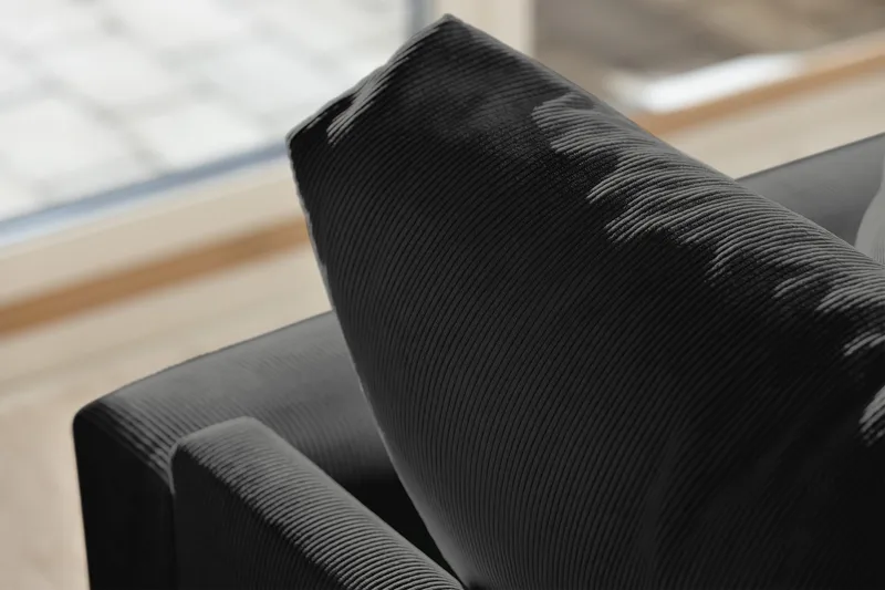 Menard 4-seters Dyp Manchestersofa - Grå - Møbler - Sofaer - 4 seter sofa