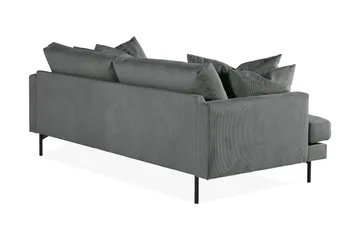 Menard 4-seters Dyp Manchestersofa - Grå - Møbler - Sofaer - 4 seter sofa