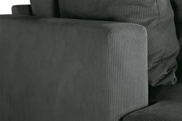 Menard 4-seters Dyp Manchestersofa - Grå - Møbler - Sofaer - 4 seter sofa