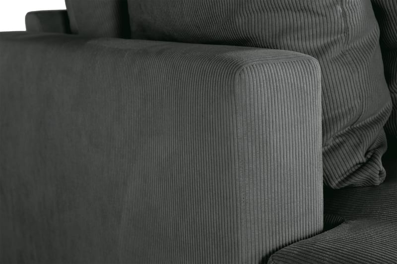 Menard 4-seters Dyp Manchestersofa - Grå - Møbler - Sofaer - 4 seter sofa