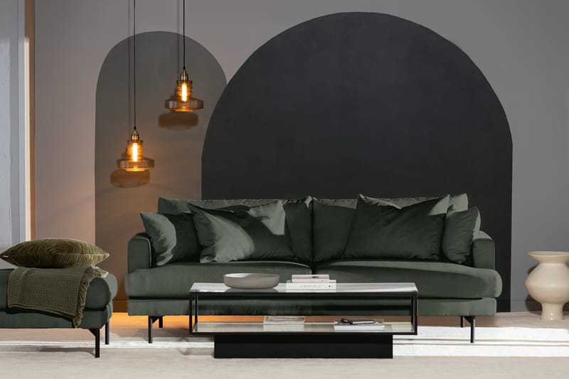 Menard 4-seters Dyp Manchestersofa - Grønn - Møbler - Sofaer - 4 seter sofa