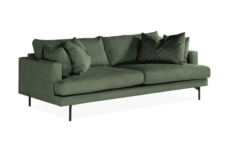 Menard 4-seters Dyp Manchestersofa - Grønn - Møbler - Sofaer - 4 seter sofa