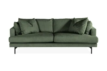 Menard 4-seters Dyp Manchestersofa - Grønn - Møbler - Sofaer - 4 seter sofa