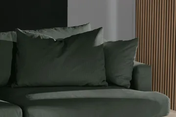 Menard 4-seters Dyp Manchestersofa - Grønn - Møbler - Sofaer - 4 seter sofa