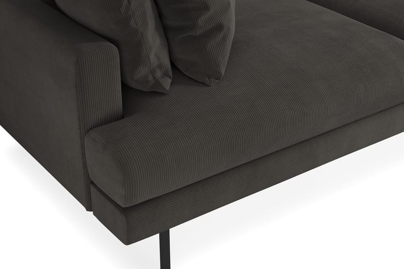 Menard 4-seters Dyp Manchestersofa - Mørk grå - Møbler - Sofaer - 4 seter sofa
