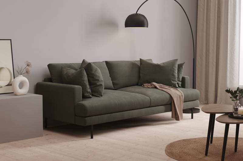 Menard 4-seters Dyp Manchestersofa - Mørk grønn - Møbler - Sofaer - 4 seter sofa