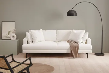 Menard 4-seters Dyp Sofa i Bouclé - Hvit - Møbler - Sofaer - 4 seter sofa