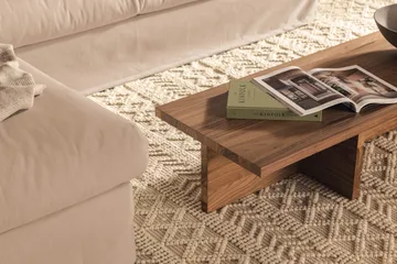 Menard 4-seters Dyp Stoffsofa - Beige - Møbler - Sofaer - 4 seter sofa