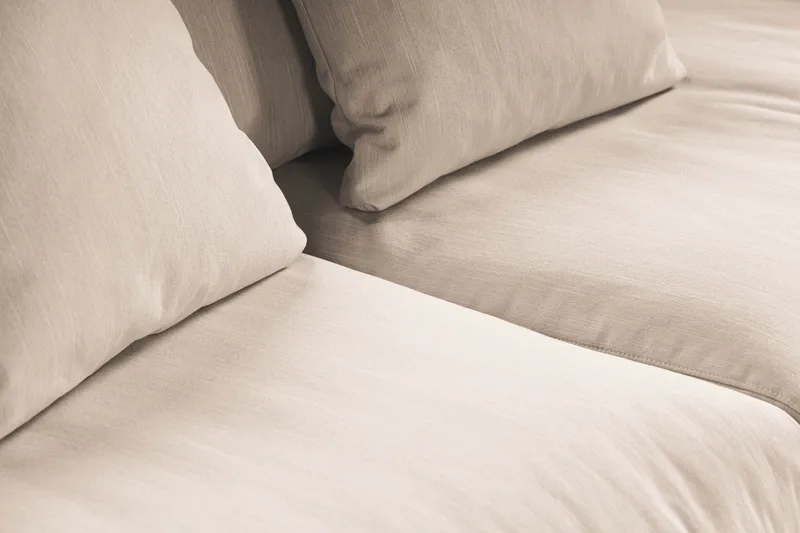 Menard 4-seters Dyp Stoffsofa - Beige - Møbler - Sofaer - 4 seter sofa